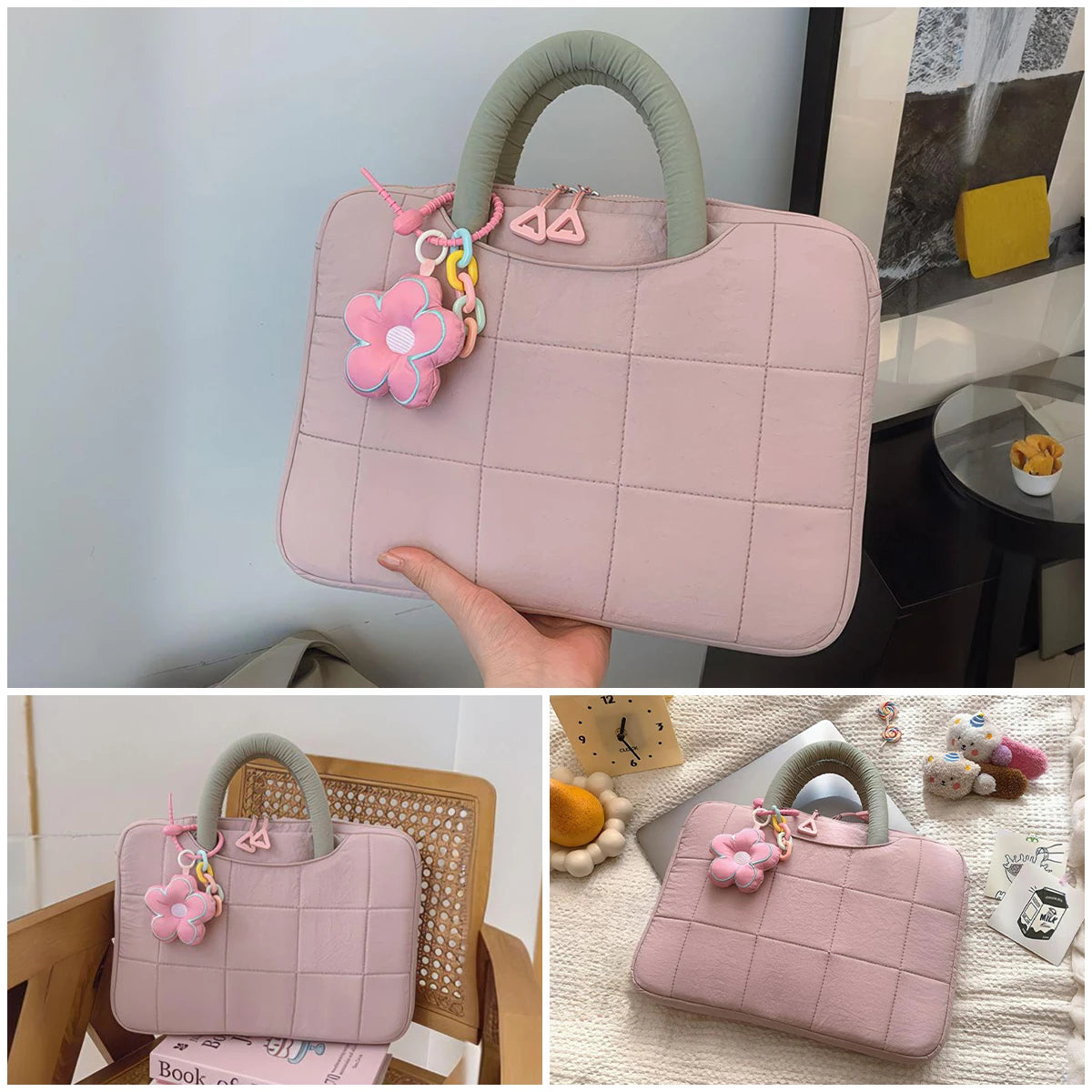 Laptop-Hülle – Polyester Karo – 14/16 Zoll Optionen