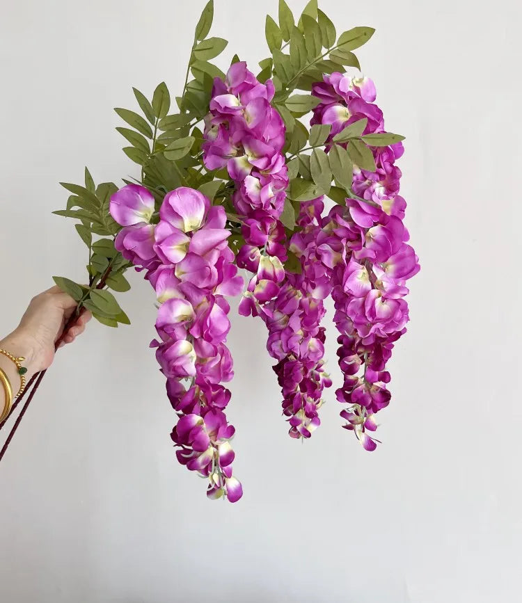 Wisteria Blumenranke – Seidenfloristik – 108cm Länge, Innenbereich
