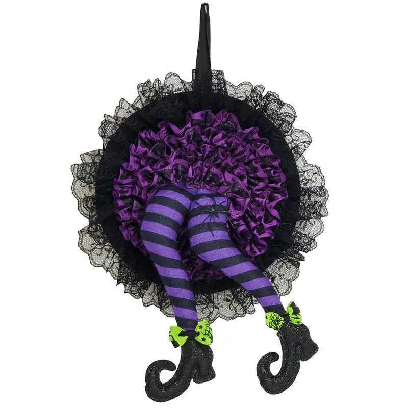 Halloween Türkranz – Hexenhut Design