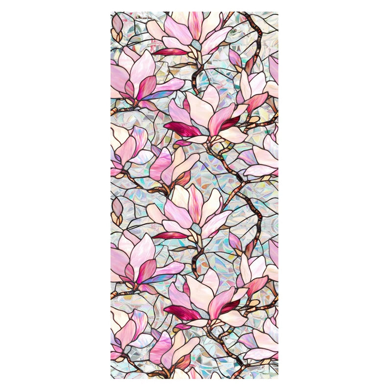 Sichtschutz Fensterfolie – Rosa Blumendesign – 43x200CM