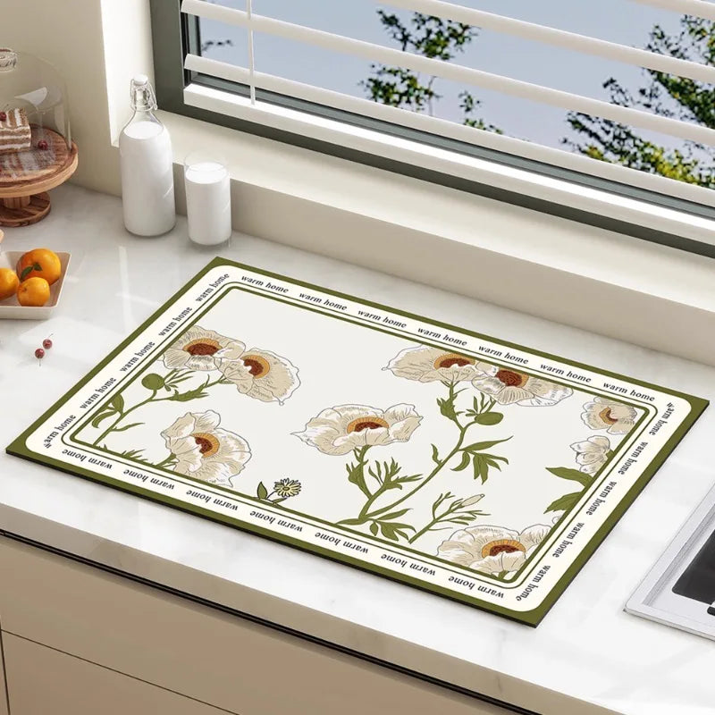 Diatom-Matte – Modernes Gummidesign – 40x60cm