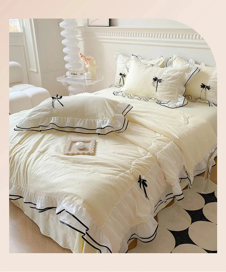 Sommersteppset – Spitze & Schleifendesign – 200x230cm