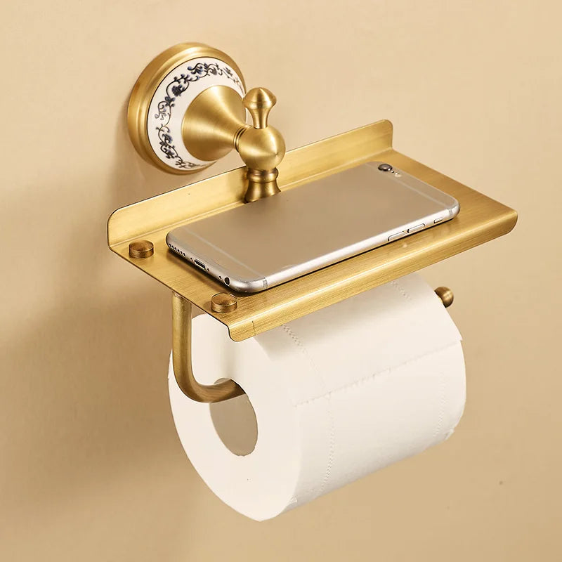 WC-Rollenhalter – Antik Messing Gebürstet