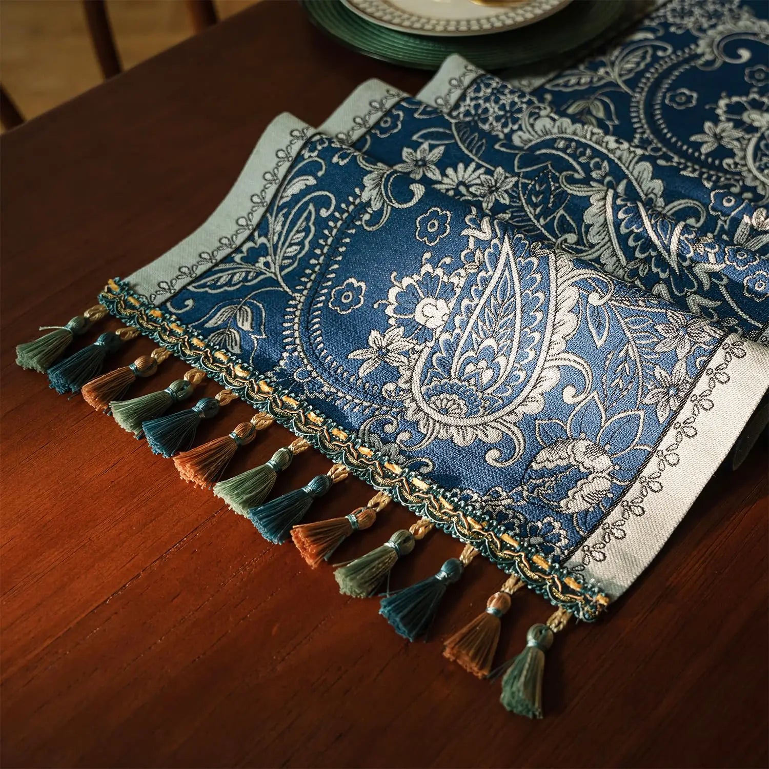 Leinen Tischläufer – Bauernhaus Blumen – Versch. Grössen