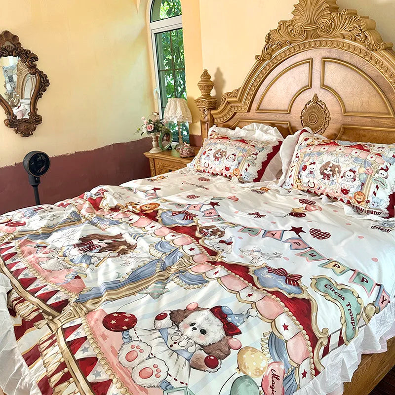 Baumwoll-Bettwäsche – Prinzessin-Stil – Twin, Queen, Double