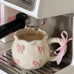 Keramikbecher – Süsses Schleifen-Design – 301-400ml
