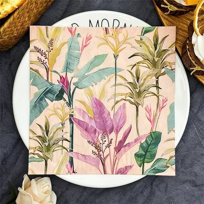 Florale Servietten – Virgin Wood Pulp – 33x33cm, 20 Stk