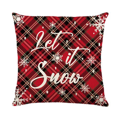 Weihnachtliche Kissenbezüge – Leinen/Baumwolle – 45x45cm Set