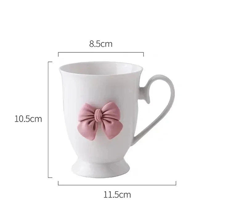 Cartoon-Schleifen Tassen – Porzellan Set – Kaffee & Tee