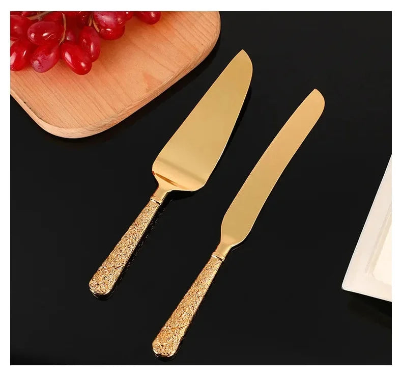Goldenes Tortenmesser – Luxus Design – Umweltfreundlich