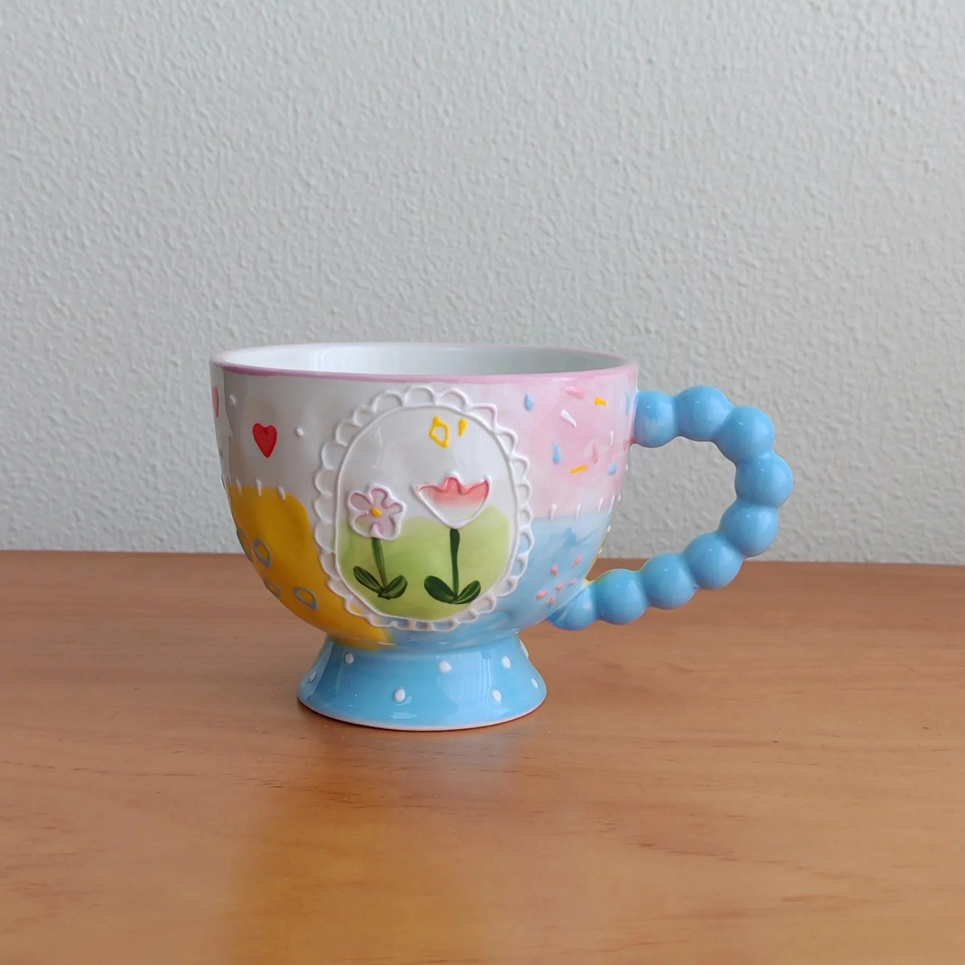 Handbemalte Keramiktassen – 430ml – Frühstücksgenuss