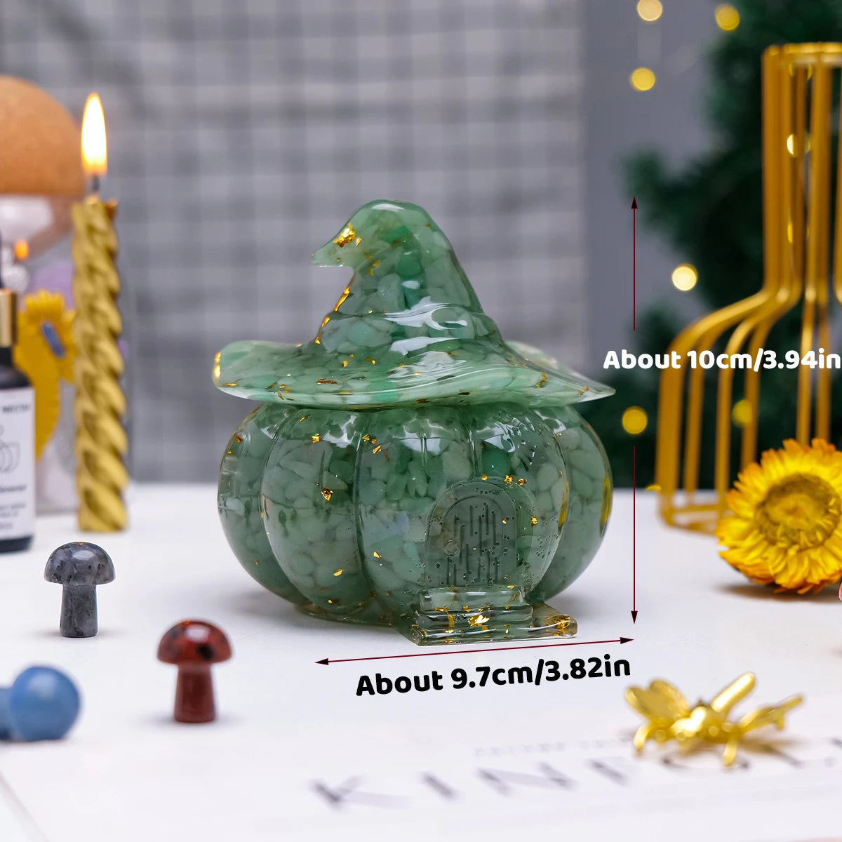 Amethyst Kristall Kürbis Schädel – Feng Shui Deko 10cm