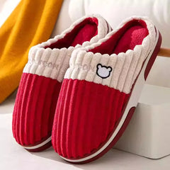 Herrenhausschuhe – Cord-Sohle rutschfest Winter