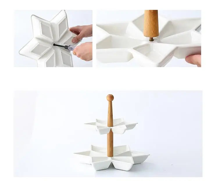 Keramikteller – Modernes Design mit Holzständer