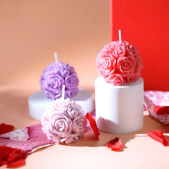 Duftkerze Rose – Handgemacht Sojawachs-Blume