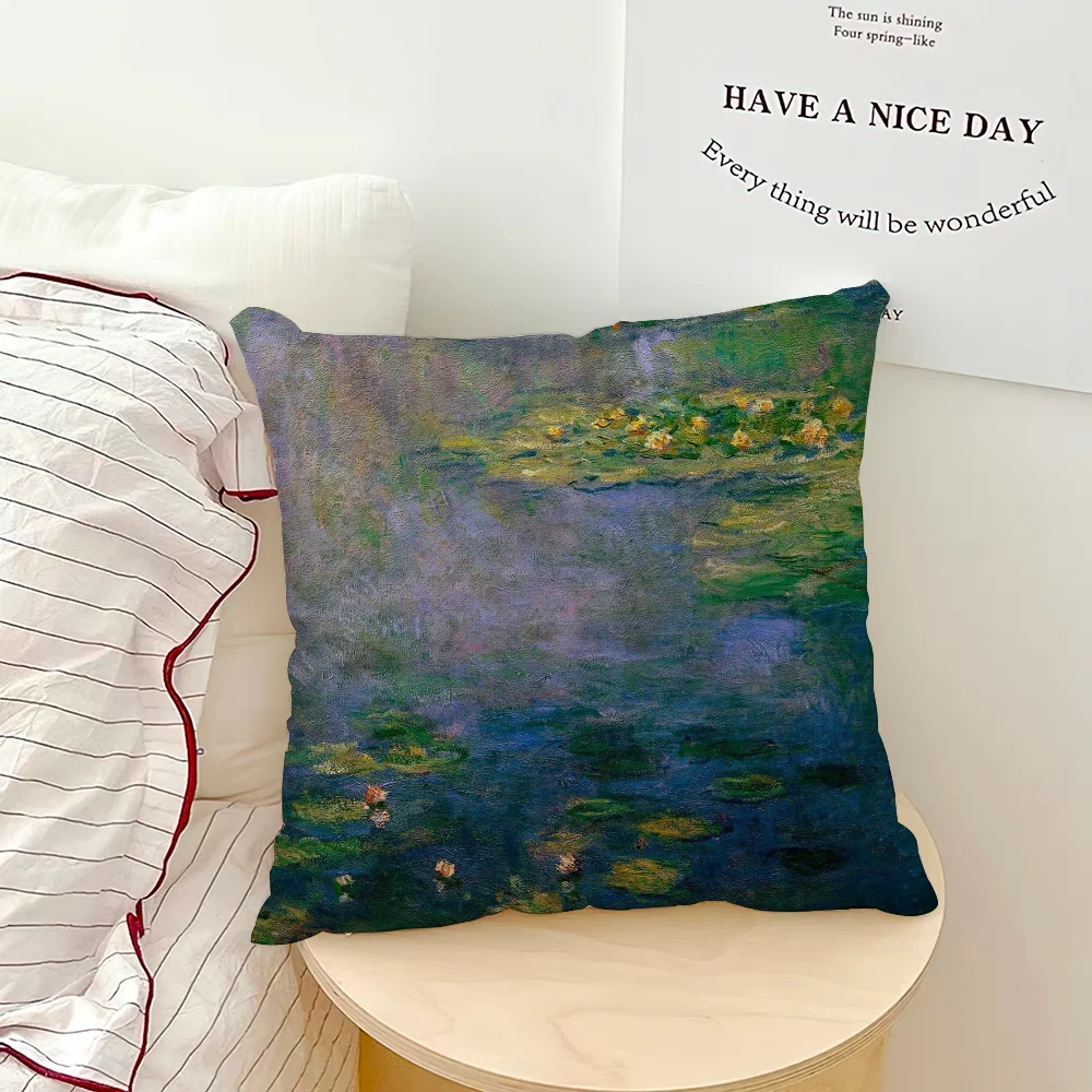 Wasserlilien Kissen – Kunst Design 45x45CM