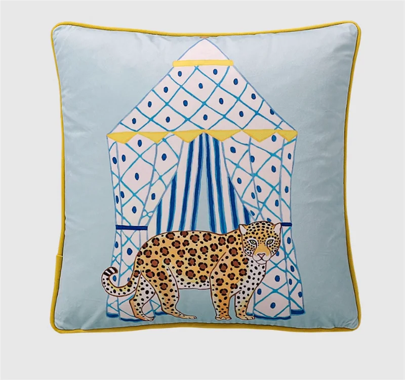 Orientalischer Samt Kissenbezug – Tiermotiv 50x50cm