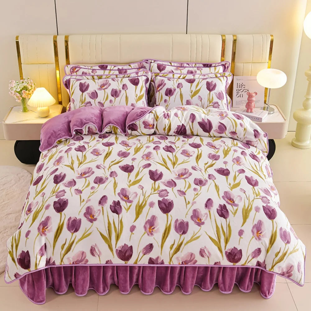Milchvelours Bettset – Luxuriöses Fleece – Verschiedene Grössen