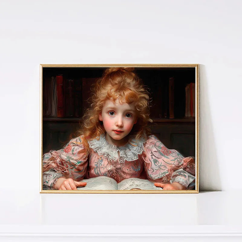 Viktorianisches Leinwand-Porträt – Vintage Stil, 50x70cm