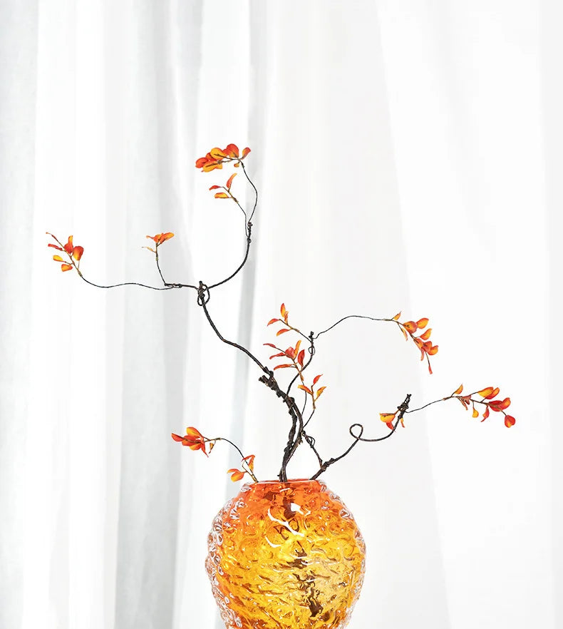Bernstein Glasvase – Modernes Design – Tischdeko