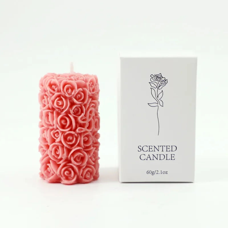 Duftkerze Rose – Handgemacht Sojawachs-Blume