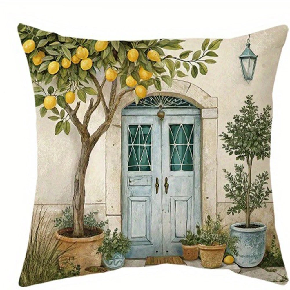 Zitronen Kissenbezüge – Polyester Print – 45x45cm