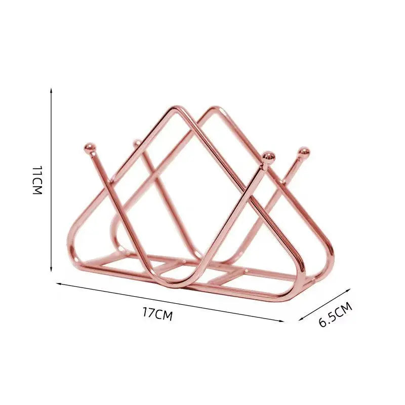 Serviettenhalter – Moderne Metalloptik – Essentiell für Arbeitstische