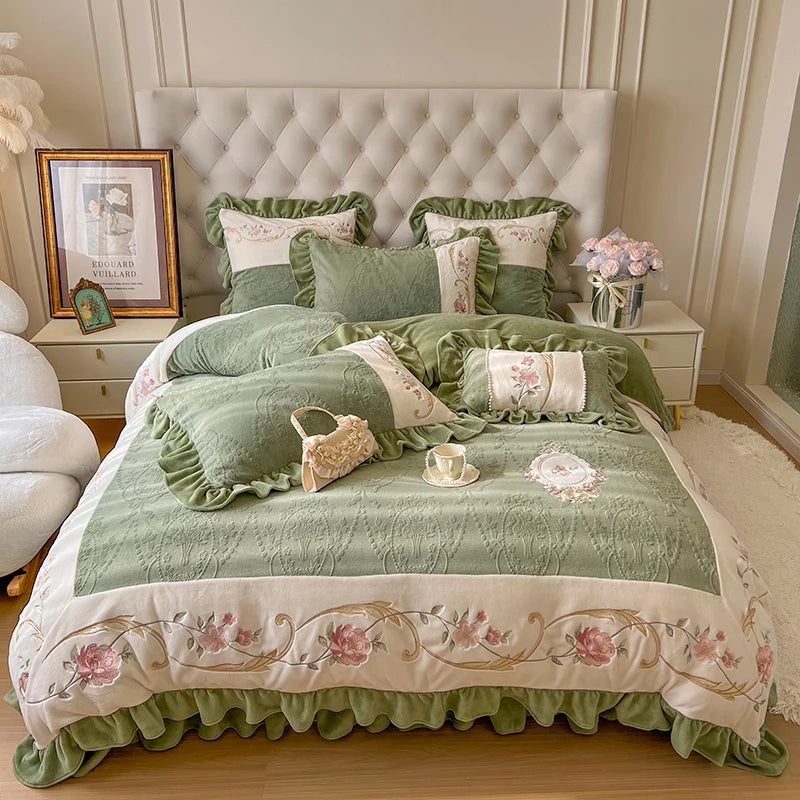 Samtdecke – Vintage Charme – King/Queen Grösse