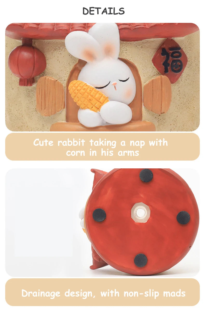 Pflanzgefäss - Cartoon-Design aus Resin - Schreibtisch-Deko