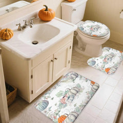 Badezimmer-Set mit Kürbis – Boho Herbstliche Deko