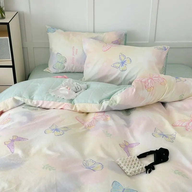 Florale Bettwäsche – Moderne Mikrofaser – Queen Grösse