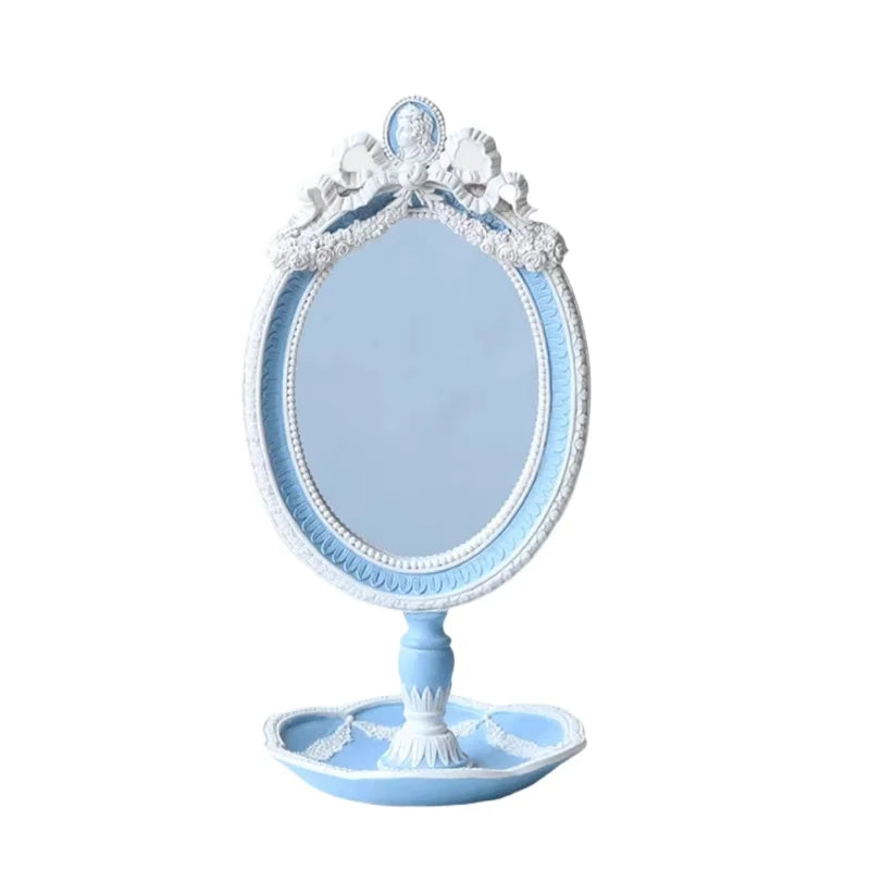 Schminkspiegel – Französisches Rokoko – 9x12cm Rund