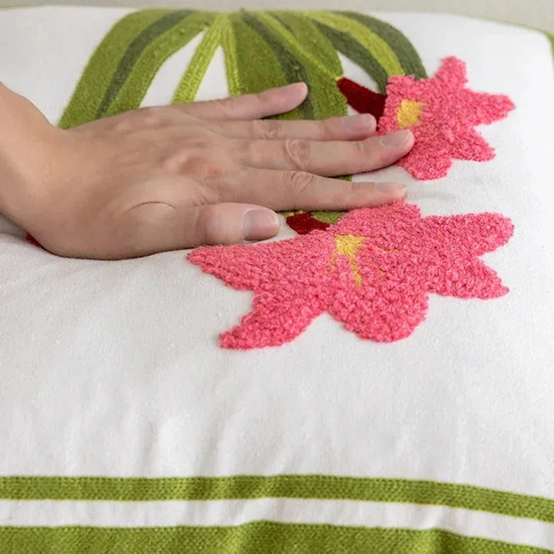 Dekor Kissenbezug – Baumwoll-Canvas Stickerei – 45x45CM