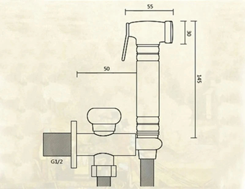 Antik Messing Bidet – Wandmontage