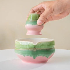 Keramik Matcha Schale – Handgefertigtes Design mit Ausguss
