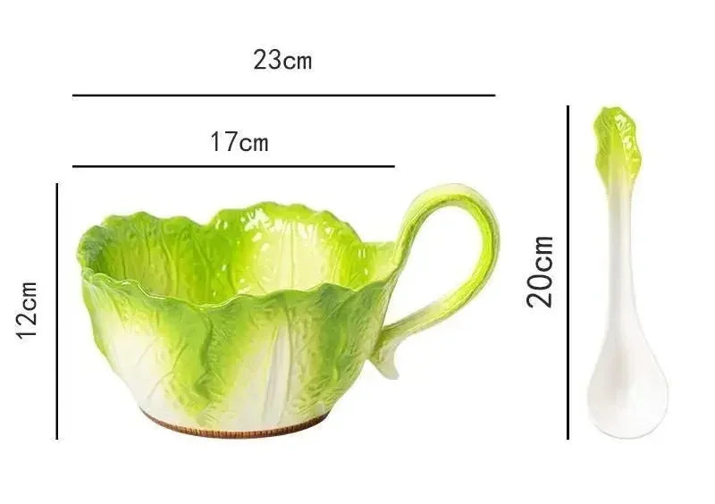 Kreative Keramikschale – Jade-Kohl-Design