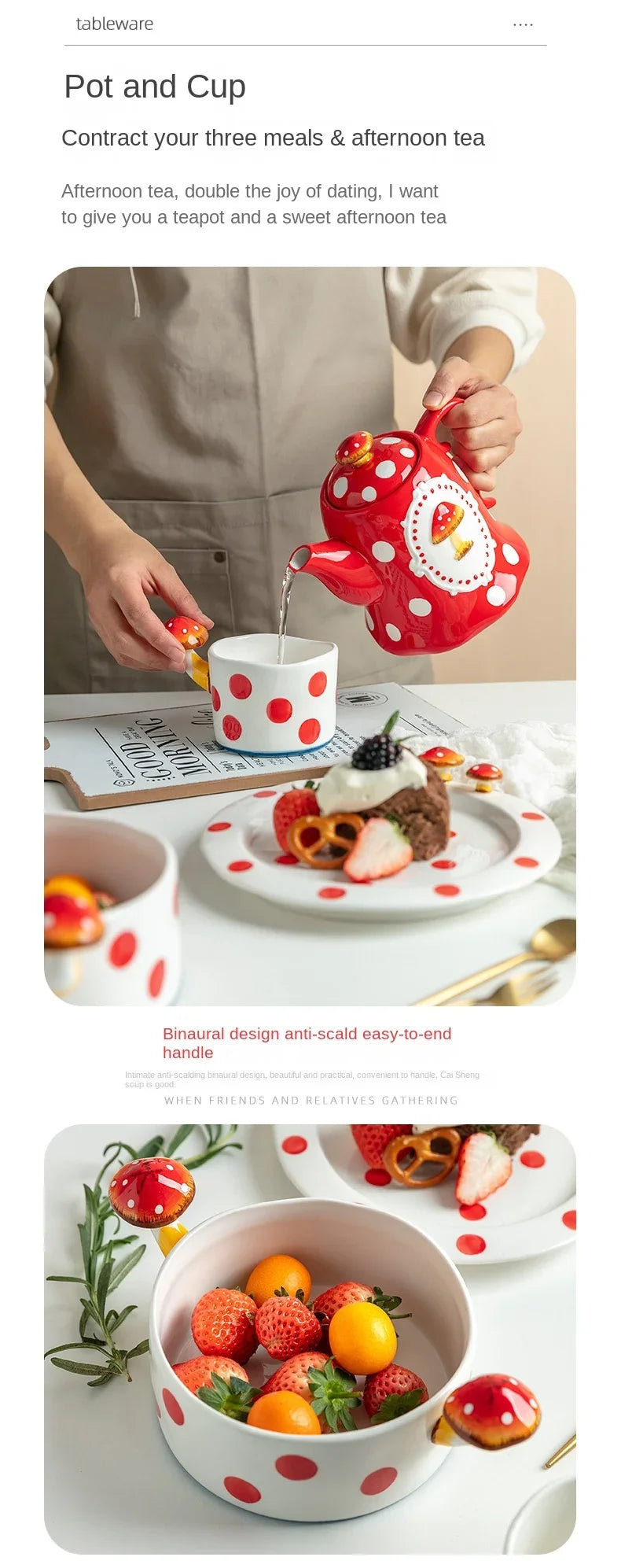 Mushroom Geschirr - Keramik Japanisch - Für Zuhause