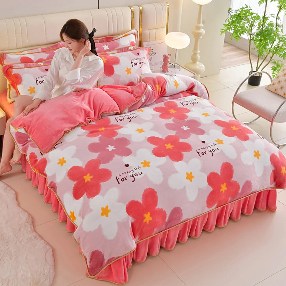 Milchvelours Bettset – Luxuriöses Fleece – Verschiedene Grössen