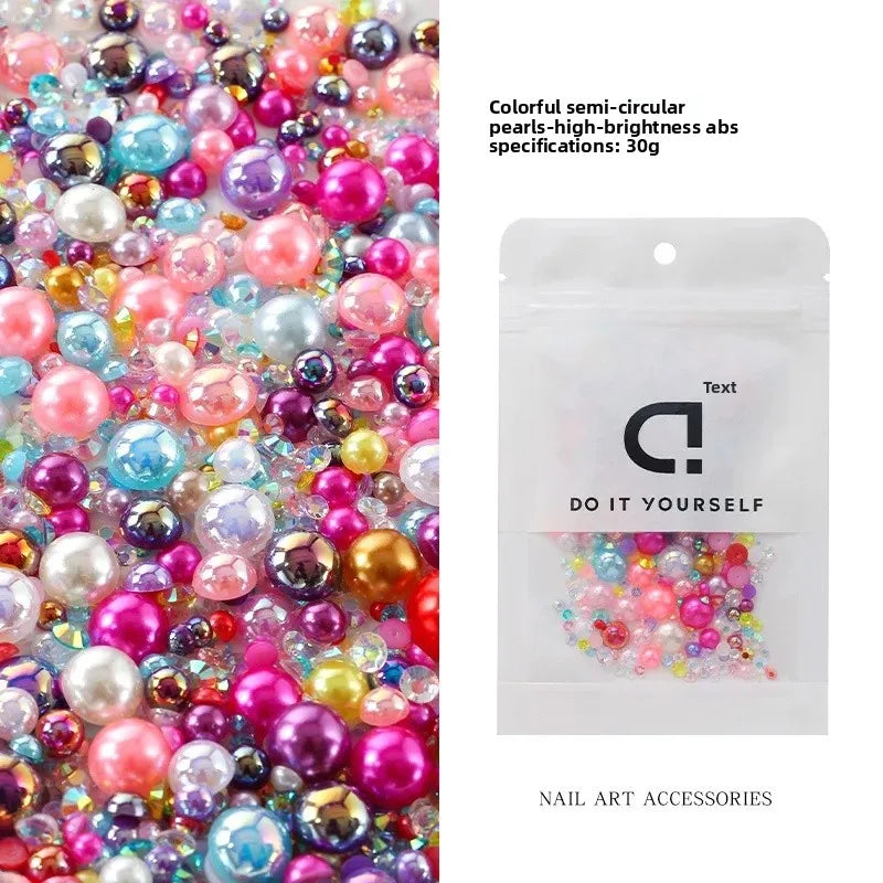 Bunte Perlharze – Elegantes Halb-Rund Design