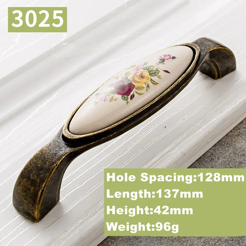 Vintage Möbelgriffe – Keramikdesign – 96mm/128mm