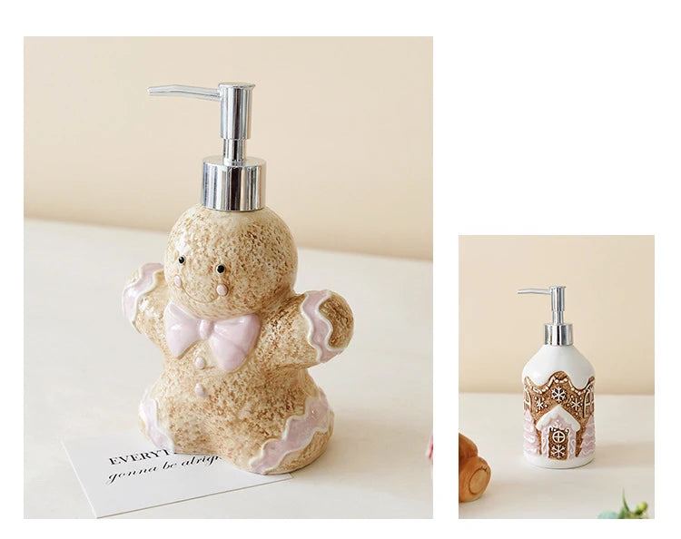 Keramik Seifenspender – Festliches Bär Design – 350ML