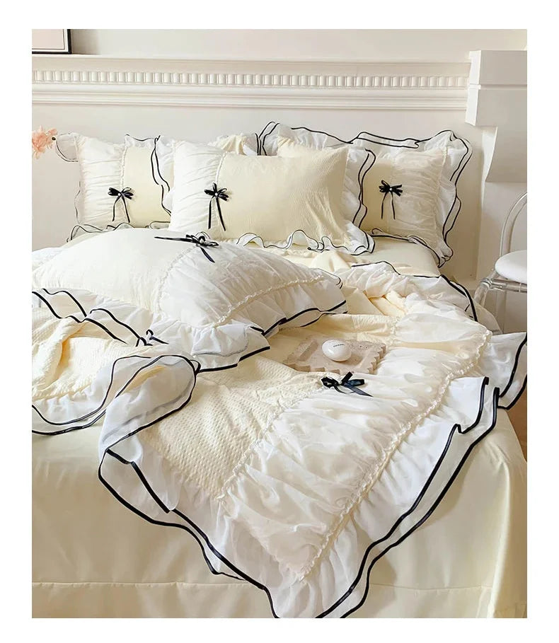 Sommersteppset – Spitze & Schleifendesign – 200x230cm