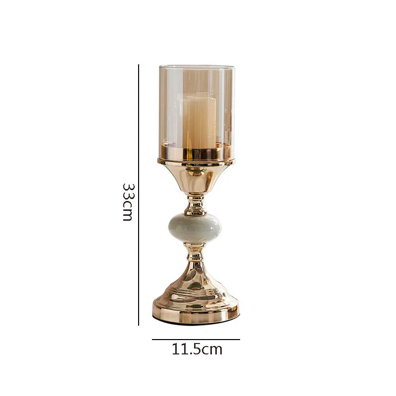 Kerzenhalter – Modernes Metall Glas – Wohn-Deko
