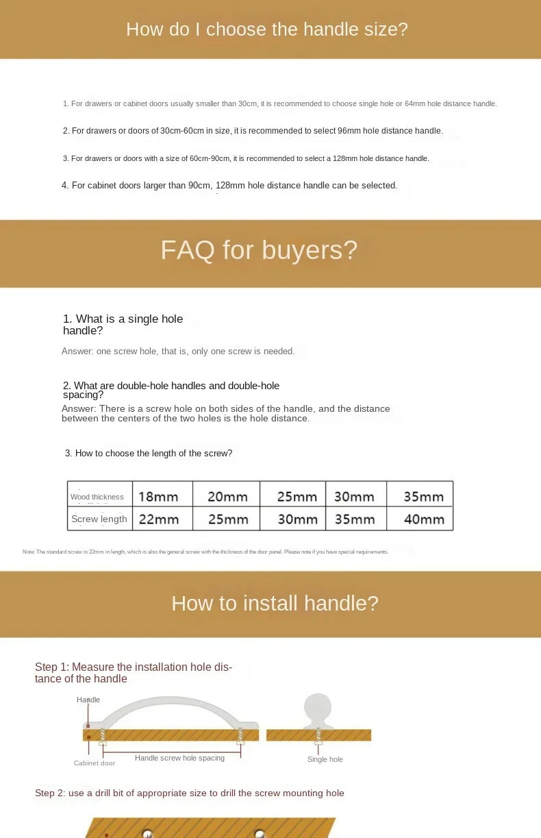 Vintage Türgriffe aus Zinklegierung – Gold, Weiss, Massivholz