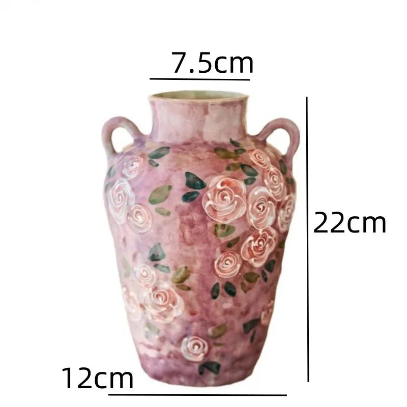 Rosen-Keramikvase – Moderner Stil – Tisch-Hydroponik
