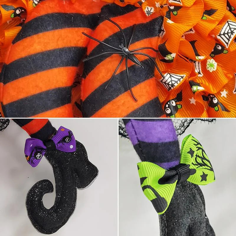 Halloween Türkranz – Hexenhut Design