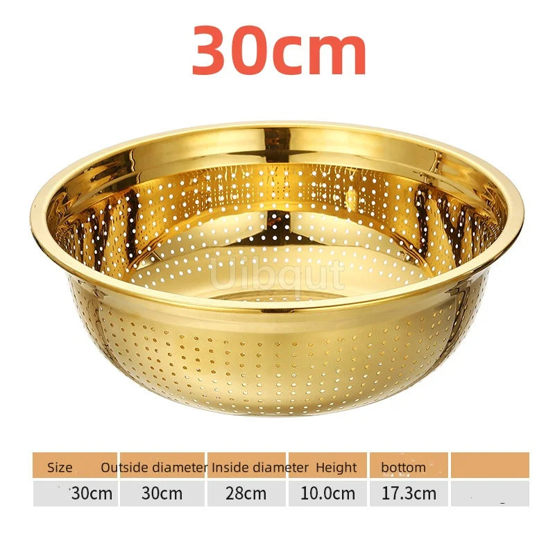 Sieb – Goldener Edelstahl – Verschiedene Grössen