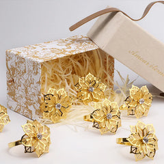 Serviettenringe – Florales Strass-Design – Hochzeitsdekor
