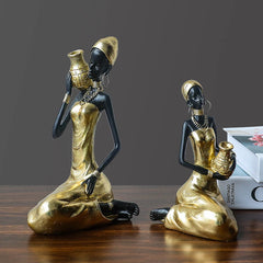 Afrikanische Figur – Resin Vintage Design – Verschiedene Grössen