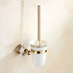 Edelstahl WC-Bürste – Gold Kristall Design – Bad Set